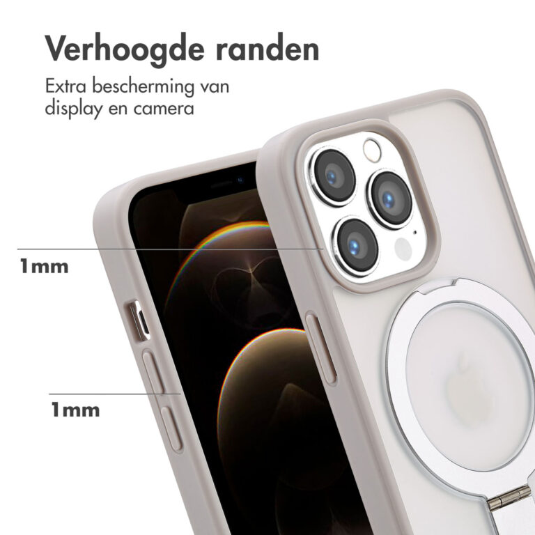 Accezz Ring Stand Backcover met MagSafe Apple iPhone 13 Pro - Grey - Afbeelding 6