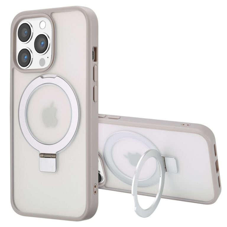 Accezz Ring Stand Backcover met MagSafe Apple iPhone 13 Pro - Grey - Afbeelding 4