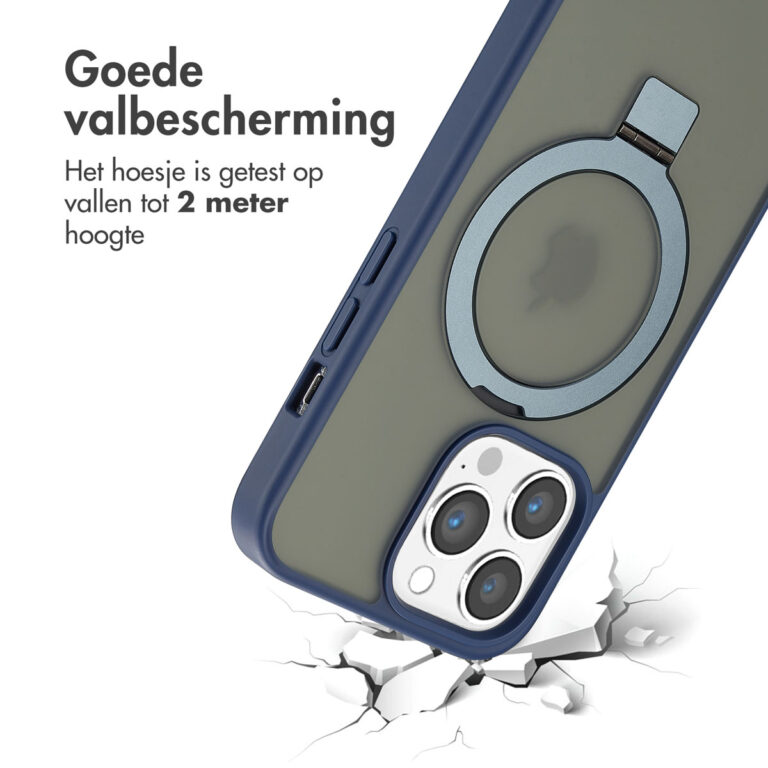 Accezz Ring Stand Backcover met MagSafe Apple iPhone 13 Pro - Blue - Afbeelding 9