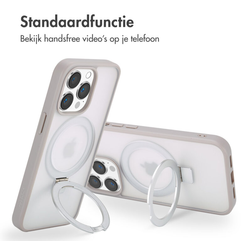 Accezz Ring Stand Backcover met MagSafe Apple iPhone 13 Pro Max - Grey - Afbeelding 10