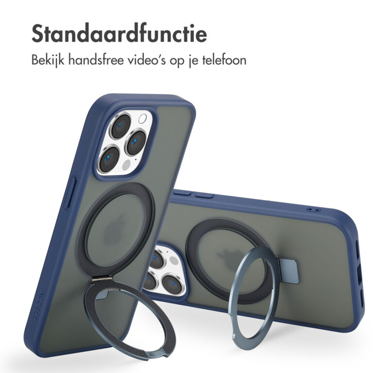 Accezz Ring Stand Backcover met MagSafe Apple iPhone 13 Pro Max - Blue - Afbeelding 10
