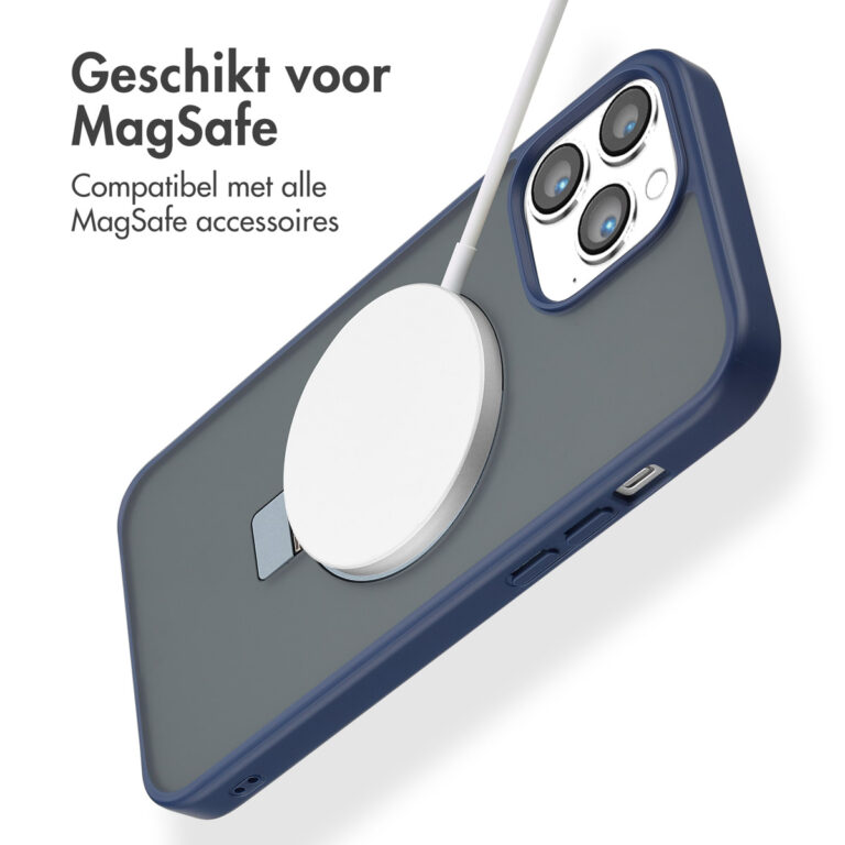 Accezz Ring Stand Backcover met MagSafe Apple iPhone 13 Pro Max - Blue - Afbeelding 7