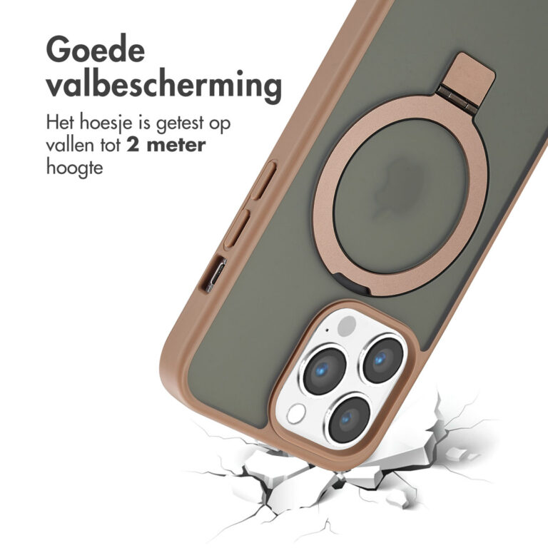 Accezz Ring Stand Backcover met MagSafe Apple iPhone 13 Pro Max - Brown - Afbeelding 9