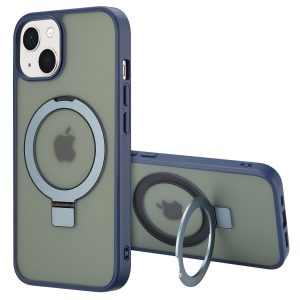 Accezz Ring Stand Backcover met MagSafe Apple iPhone 14 - Blauw