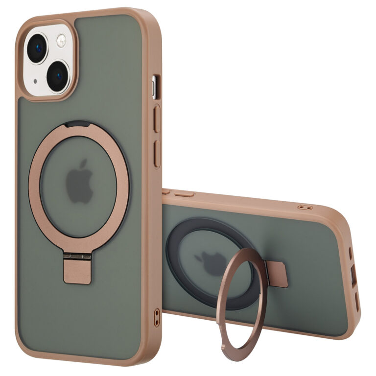 Accezz Ring Stand Backcover met MagSafe Apple iPhone 14 - Brown - Afbeelding 4