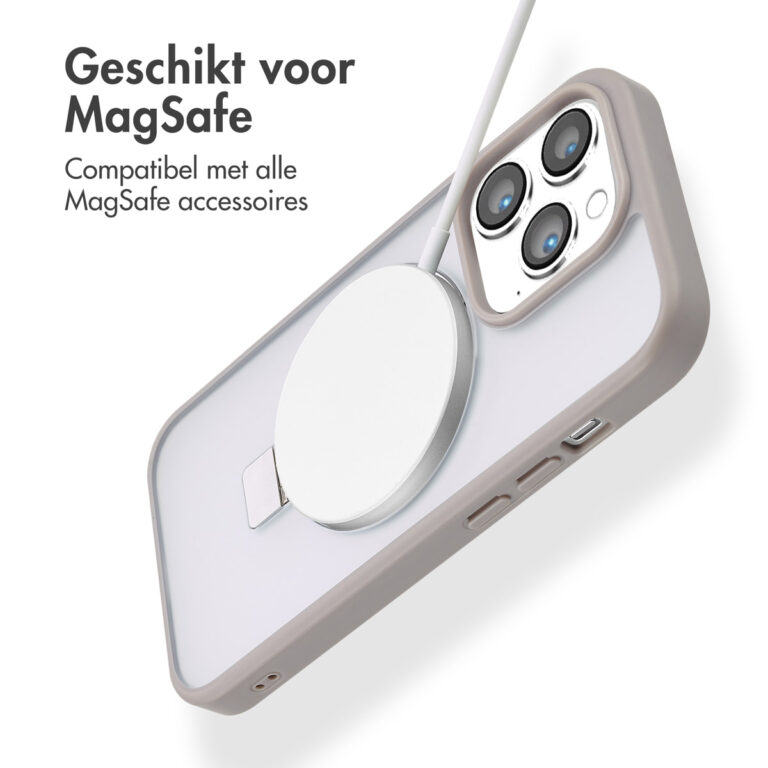 Accezz Ring Stand Backcover met MagSafe Apple iPhone 14 Pro - Grey - Afbeelding 7
