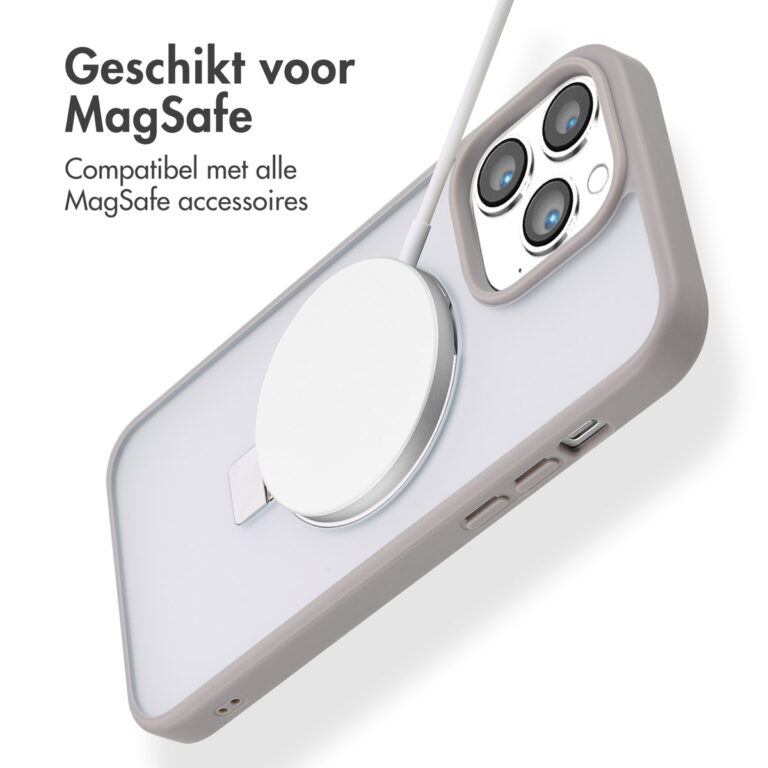 Accezz Ring Stand Backcover met MagSafe Apple iPhone 14 Pro Max - Grey - Afbeelding 7