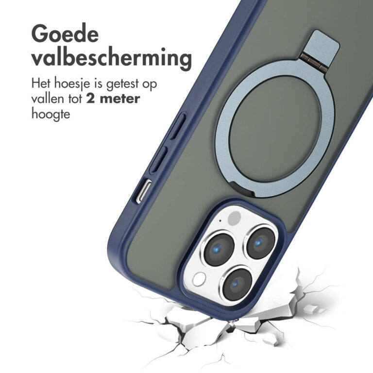 Accezz Ring Stand Backcover met MagSafe Apple iPhone 14 Pro Max - Blue - Afbeelding 9