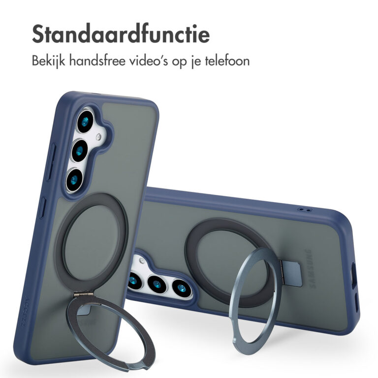 Accezz Ring Stand Backcover met MagSafe Samsung Galaxy S25 - Blue - Afbeelding 10
