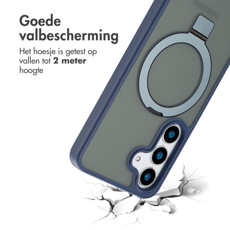 Accezz Ring Stand Backcover met MagSafe Samsung Galaxy S25 - Blue - Afbeelding 9