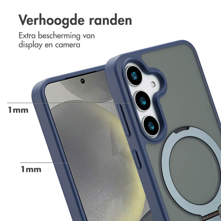 Accezz Ring Stand Backcover met MagSafe Samsung Galaxy S25 - Blue - Afbeelding 6