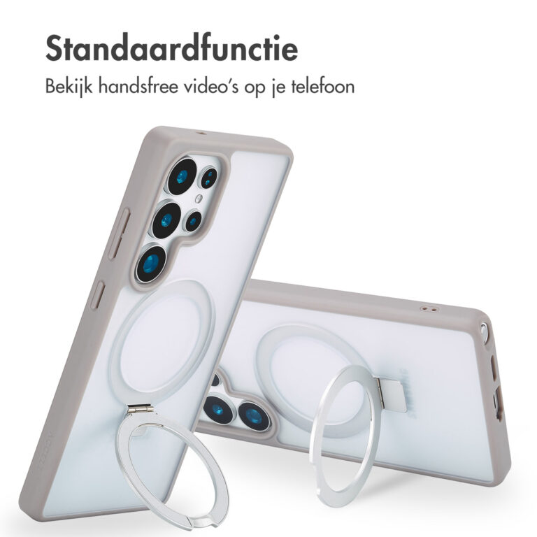 Accezz Ring Stand Backcover met MagSafe Samsung Galaxy S25 Ultra - Grey - Afbeelding 10