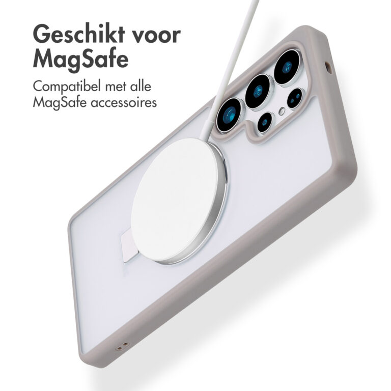 Accezz Ring Stand Backcover met MagSafe Samsung Galaxy S25 Ultra - Grey - Afbeelding 7