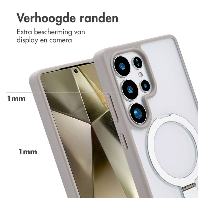 Accezz Ring Stand Backcover met MagSafe Samsung Galaxy S25 Ultra - Grey - Afbeelding 6