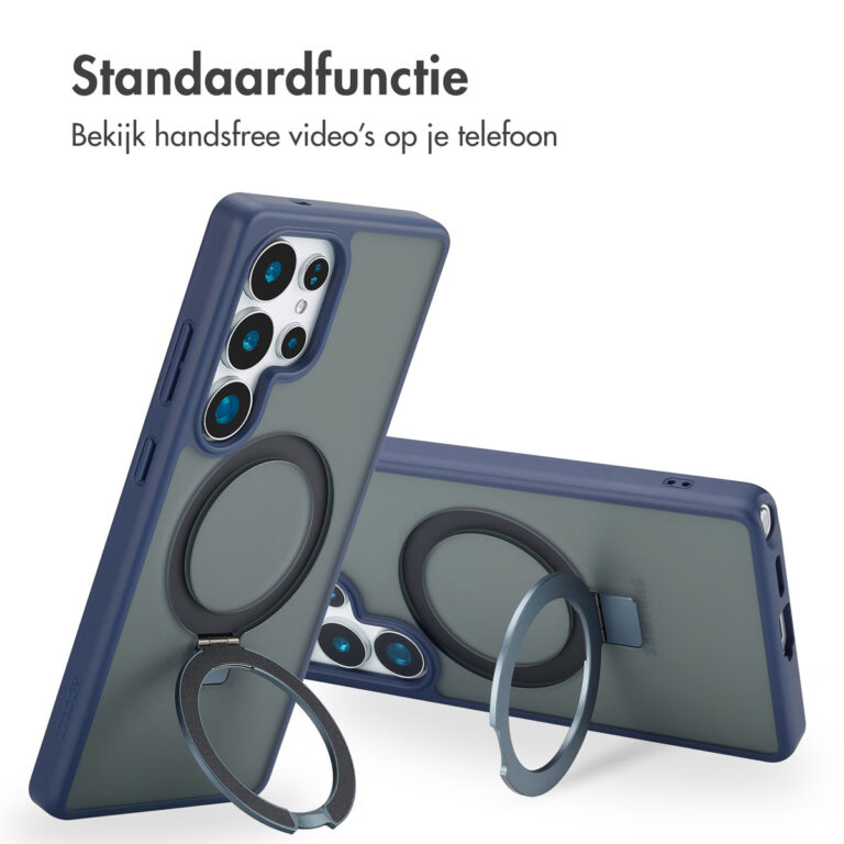 Accezz Ring Stand Backcover met MagSafe Samsung Galaxy S25 Ultra - Blue - Afbeelding 10
