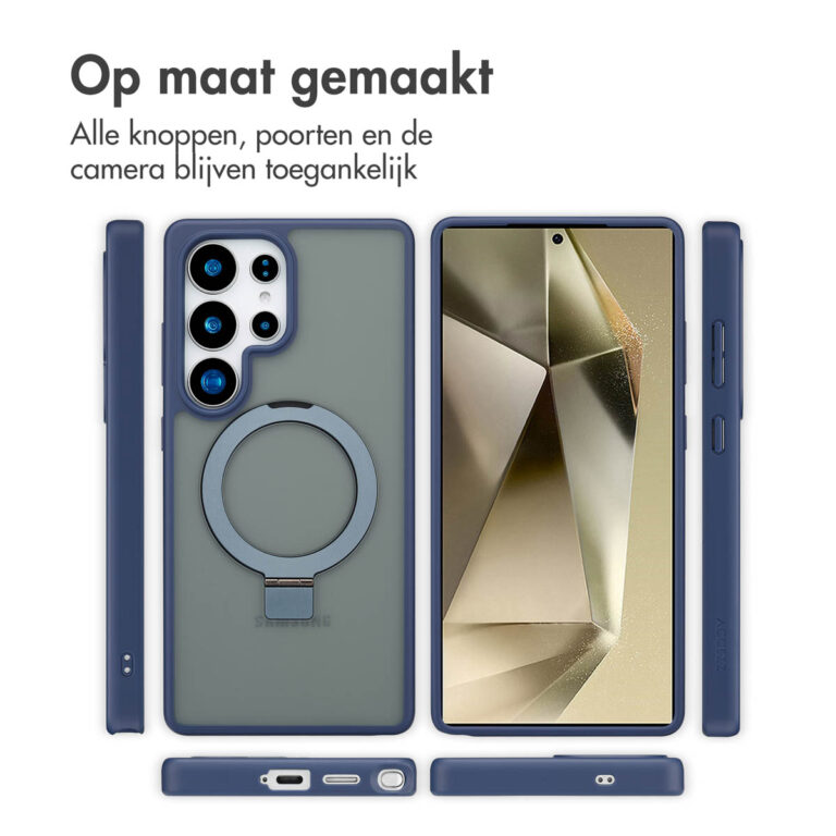 Accezz Ring Stand Backcover met MagSafe Samsung Galaxy S25 Ultra - Blue - Afbeelding 8