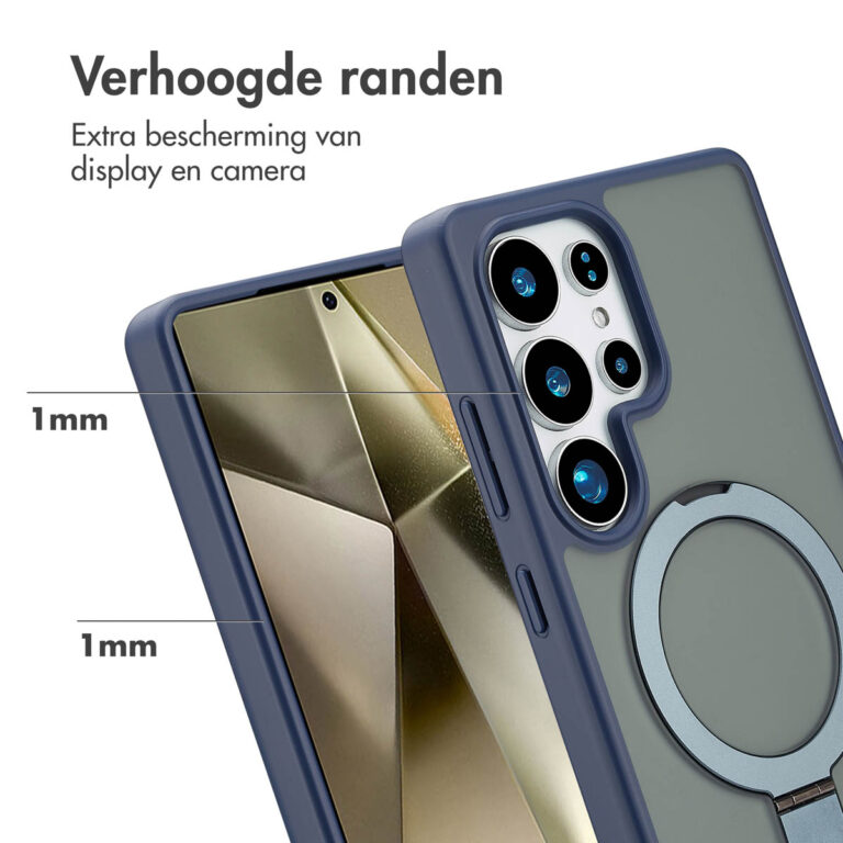 Accezz Ring Stand Backcover met MagSafe Samsung Galaxy S25 Ultra - Blue - Afbeelding 6