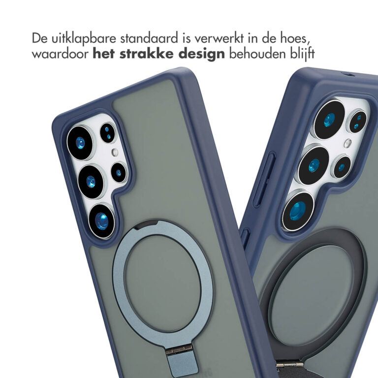 Accezz Ring Stand Backcover met MagSafe Samsung Galaxy S25 Ultra - Blue - Afbeelding 5