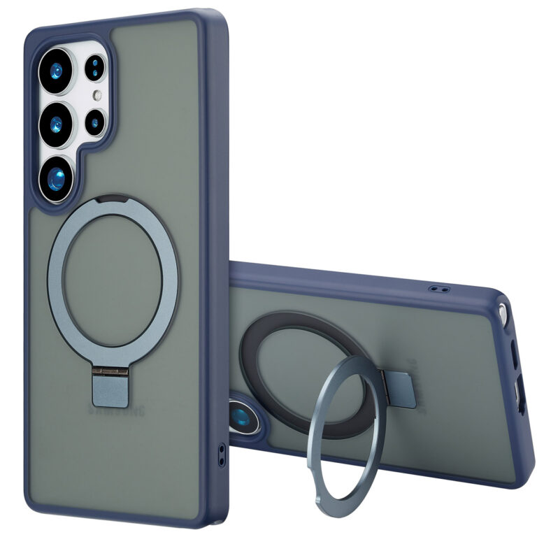 Accezz Ring Stand Backcover met MagSafe Samsung Galaxy S25 Ultra - Blue - Afbeelding 4