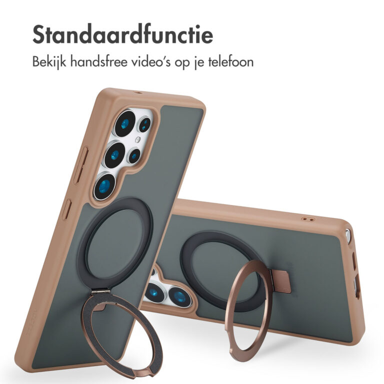 Accezz Ring Stand Backcover met MagSafe Samsung Galaxy S25 Ultra - Brown - Afbeelding 10