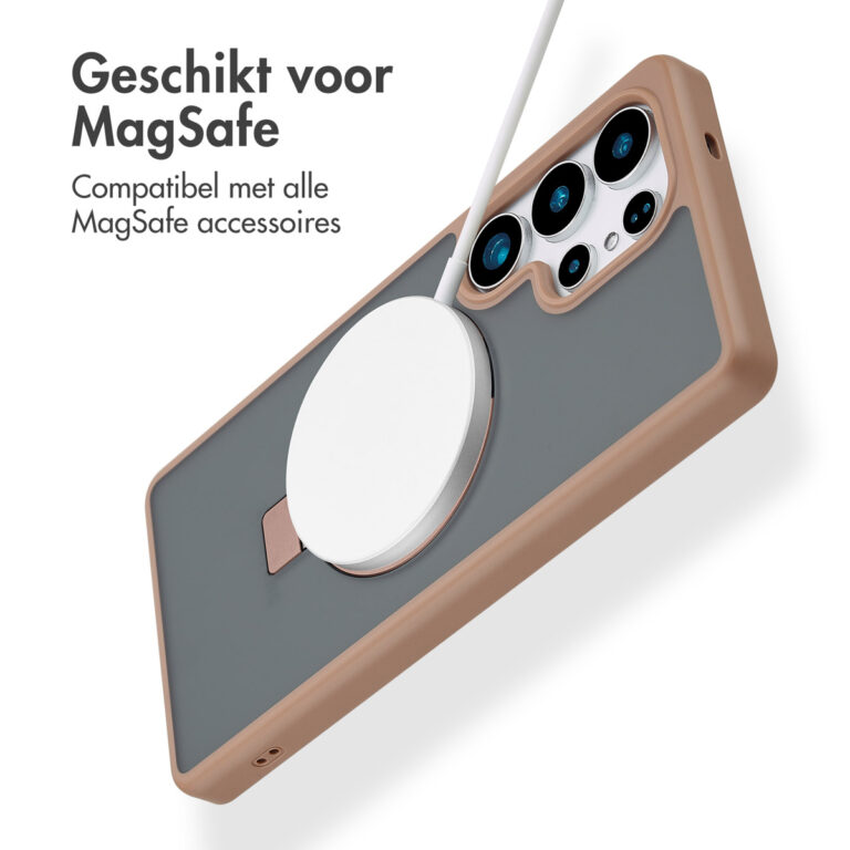 Accezz Ring Stand Backcover met MagSafe Samsung Galaxy S25 Ultra - Brown - Afbeelding 7