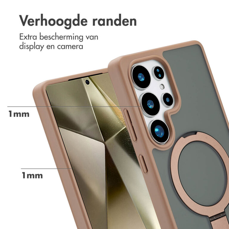 Accezz Ring Stand Backcover met MagSafe Samsung Galaxy S25 Ultra - Brown - Afbeelding 6