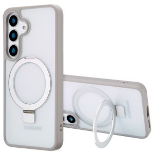 Accezz Ring Stand Backcover met MagSafe Samsung Galaxy S25 Plus - Grijs