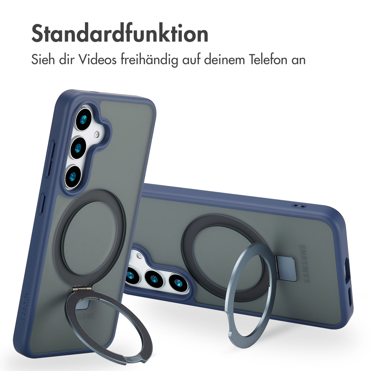 Accezz Ring Stand Backcover met MagSafe Samsung Galaxy S25 Plus - Blauw - Afbeelding 9