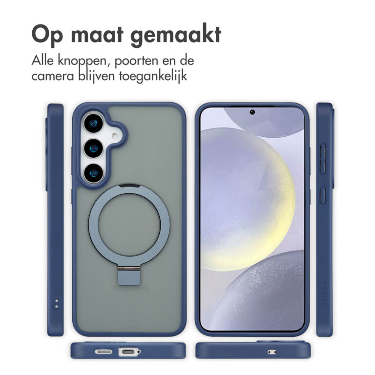 Accezz Ring Stand Backcover met MagSafe Samsung Galaxy S25 Plus - Blue - Afbeelding 8