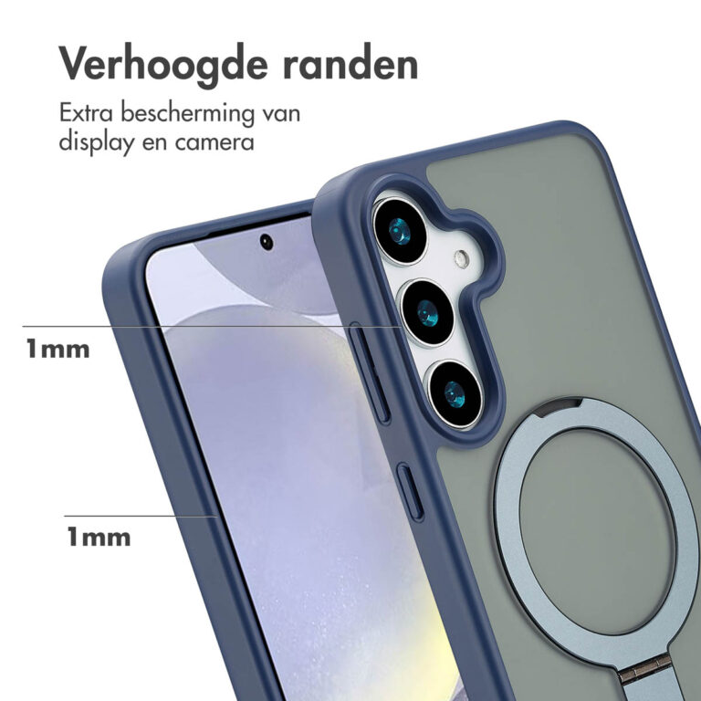 Accezz Ring Stand Backcover met MagSafe Samsung Galaxy S25 Plus - Blue - Afbeelding 6