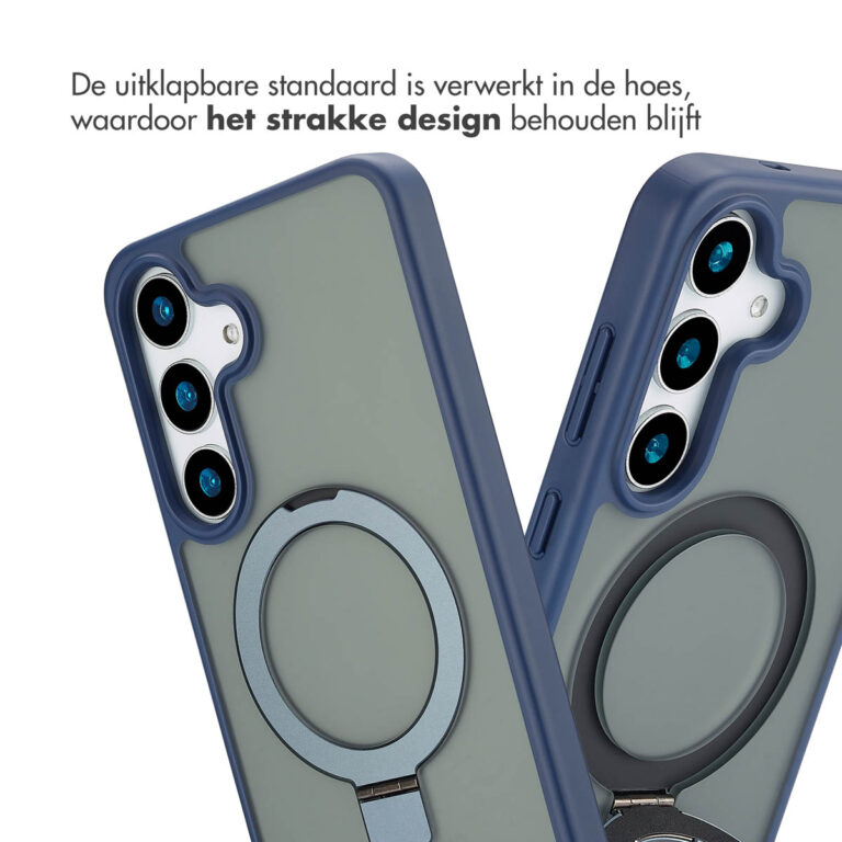 Accezz Ring Stand Backcover met MagSafe Samsung Galaxy S25 Plus - Blue - Afbeelding 5