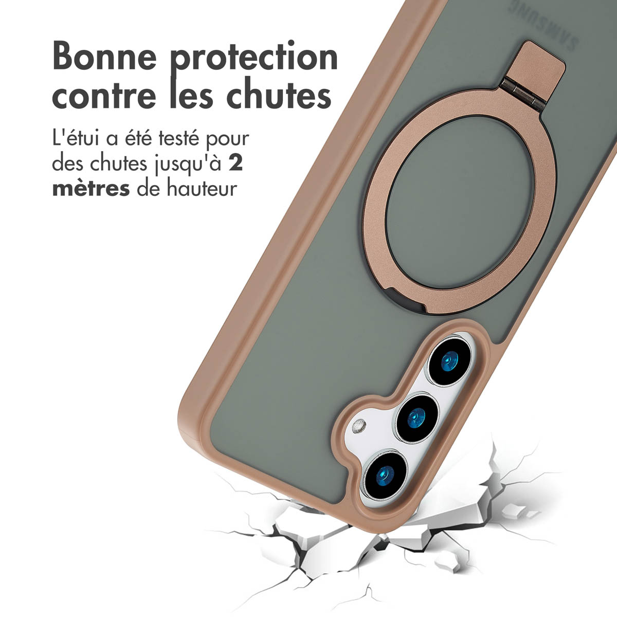 Accezz Ring Stand Backcover met MagSafe Samsung Galaxy S25 Plus - Bruin - Afbeelding 10