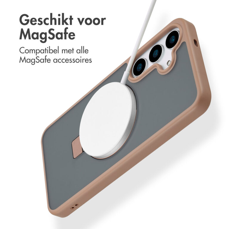 Accezz Ring Stand Backcover met MagSafe Samsung Galaxy S25 Plus - Brown - Afbeelding 7