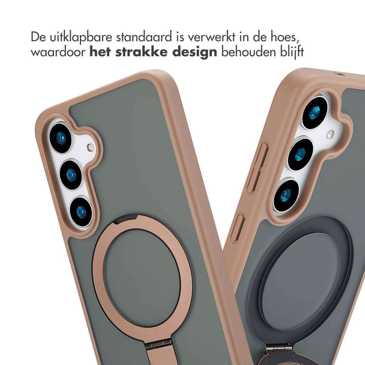 Accezz Ring Stand Backcover met MagSafe Samsung Galaxy S25 Plus - Bruin - Afbeelding 5