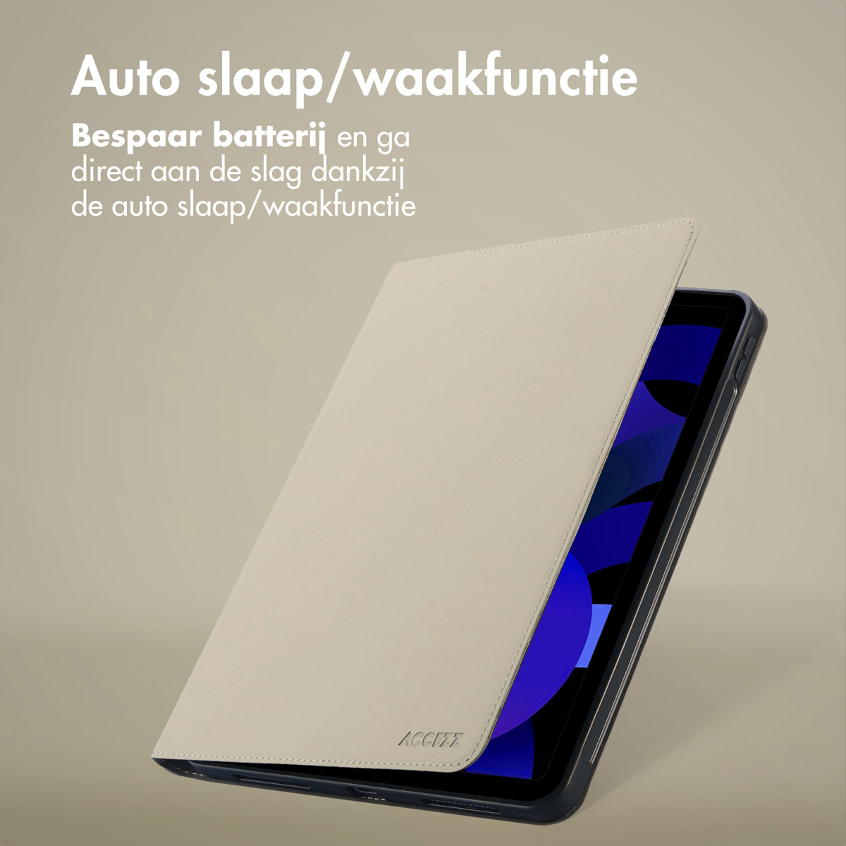 Accezz Classic Tablet Case Apple iPad 11 (2025) 11 inch A16 / iPad 10 (2022) 10.9 inch - Greige - Afbeelding 7