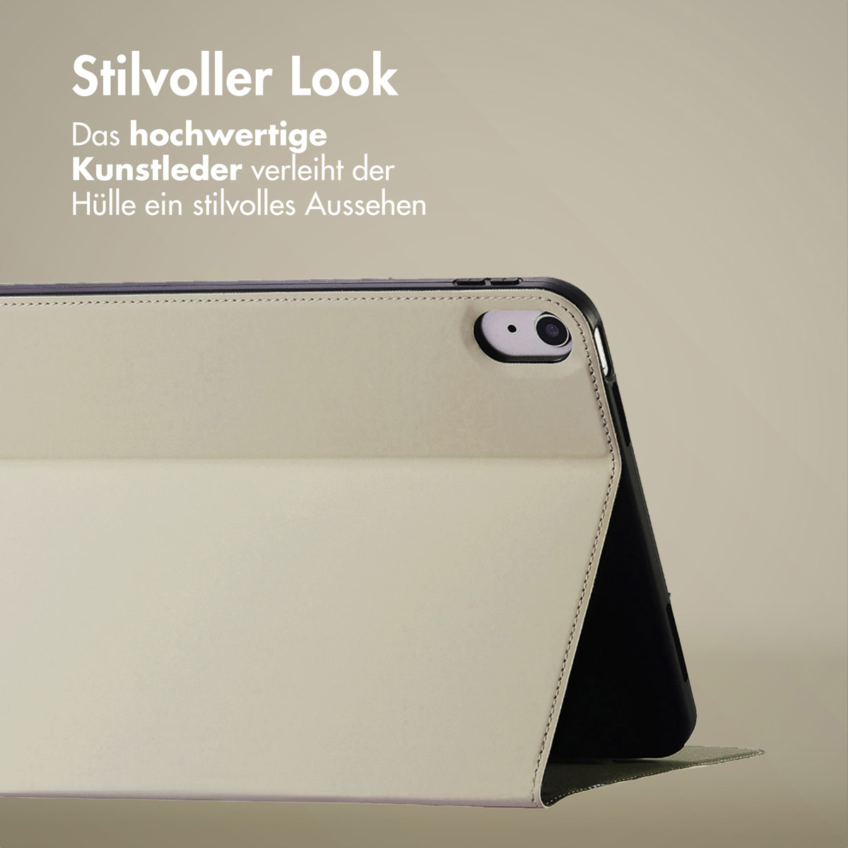 Accezz Classic Tablet Case Apple iPad 11 (2025) 11 inch A16 / iPad 10 (2022) 10.9 inch - Greige - Afbeelding 5