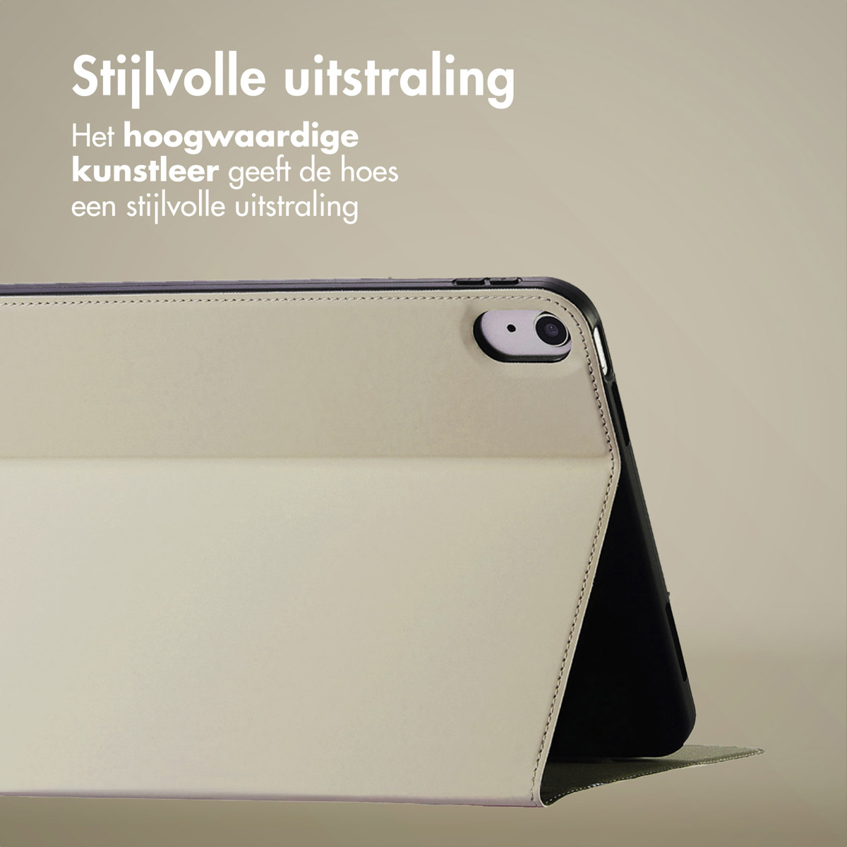 Accezz Classic Tablet Case Apple iPad 11 (2025) 11 inch A16 / iPad 10 (2022) 10.9 inch - Greige - Afbeelding 4
