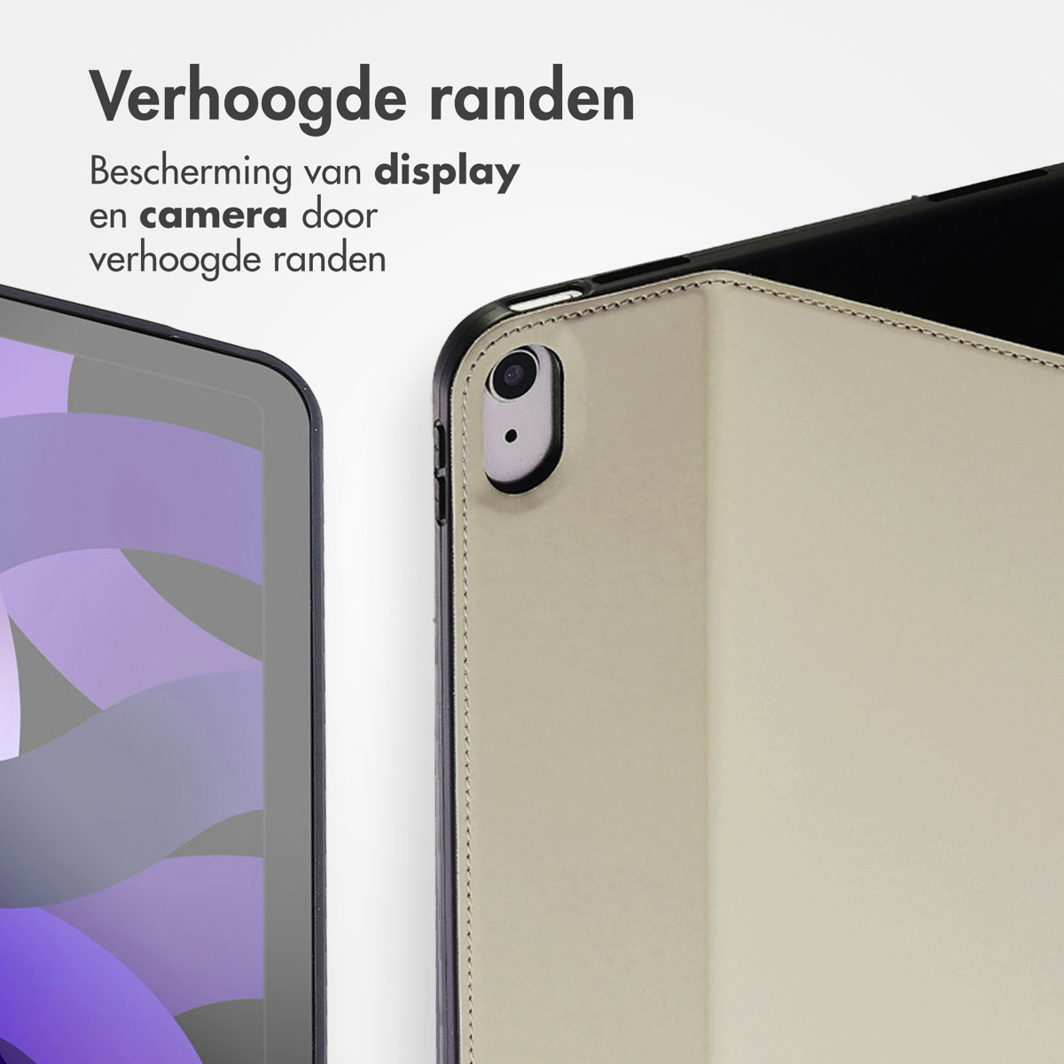 Accezz Classic Tablet Case Apple iPad 11 (2025) 11 inch A16 / iPad 10 (2022) 10.9 inch - Greige - Afbeelding 8