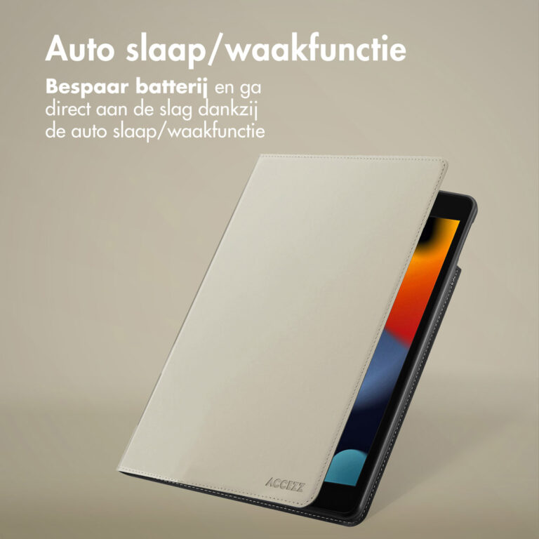 Accezz Classic Tablet Case Apple iPad 9 (2021) 10.2 inch / iPad 8 (2020) 10.2 inch / iPad 7 (2019) 10.2 inch - Greige - Afbeelding 10