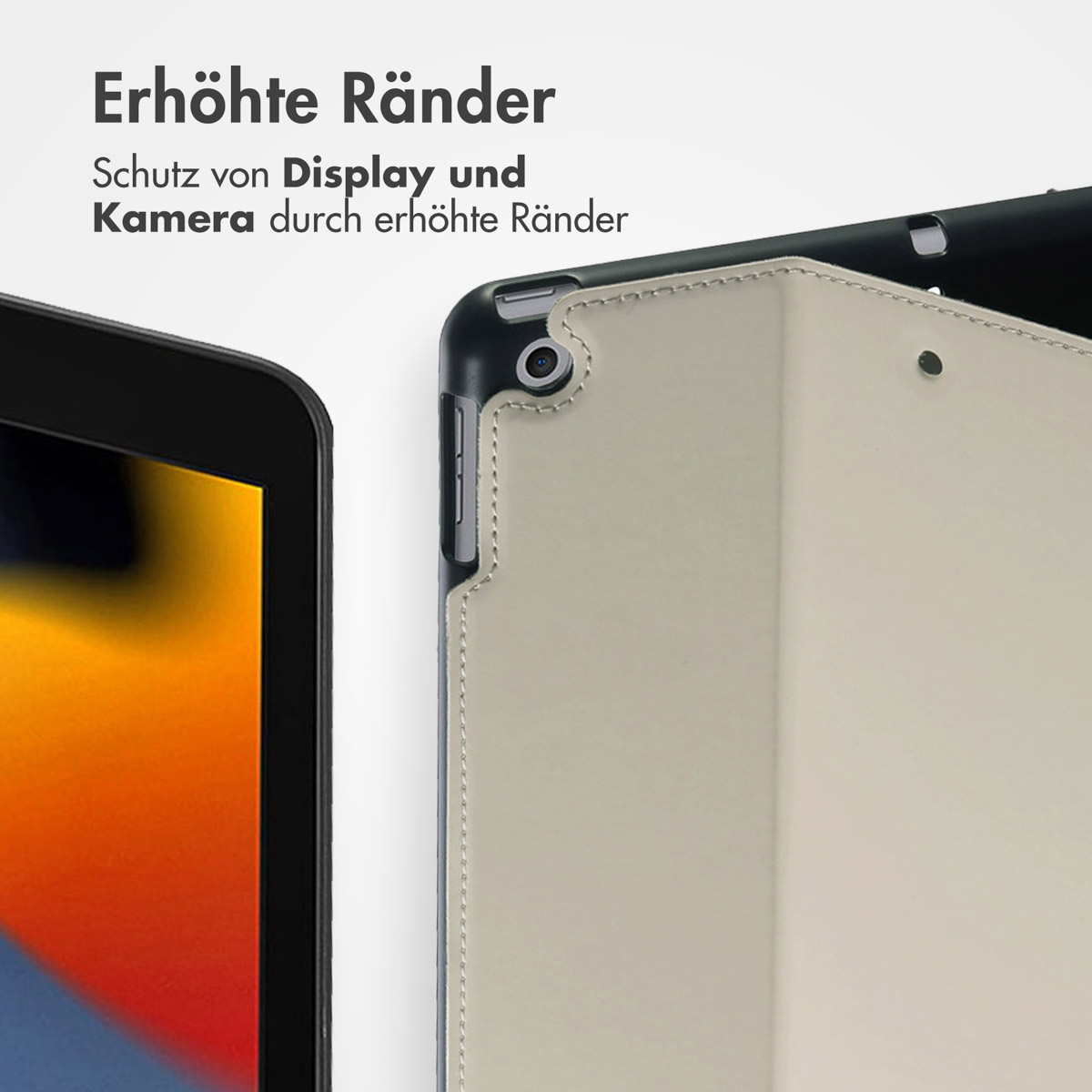 Accezz Classic Tablet Case Apple iPad 9 (2021) 10.2 inch / iPad 8 (2020) 10.2 inch / iPad 7 (2019) 10.2 inch - Greige - Afbeelding 9