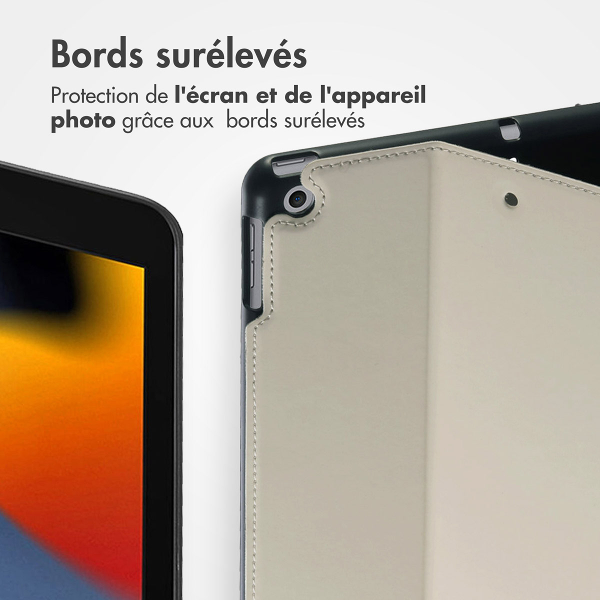 Accezz Classic Tablet Case Apple iPad 9 (2021) 10.2 inch / iPad 8 (2020) 10.2 inch / iPad 7 (2019) 10.2 inch - Greige - Afbeelding 7