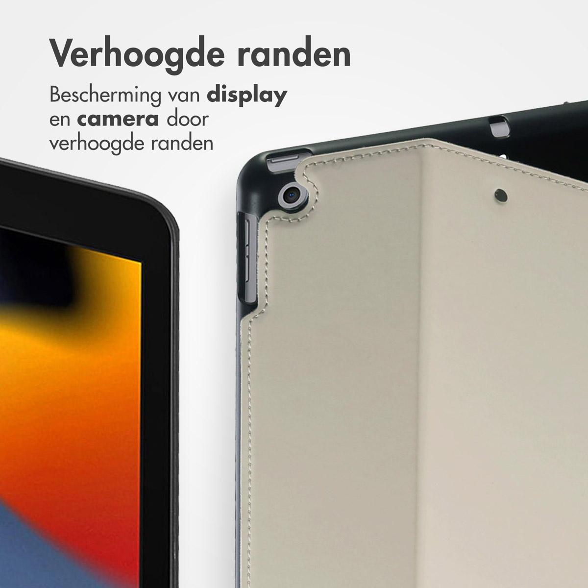 Accezz Classic Tablet Case Apple iPad 9 (2021) 10.2 inch / iPad 8 (2020) 10.2 inch / iPad 7 (2019) 10.2 inch - Greige - Afbeelding 8