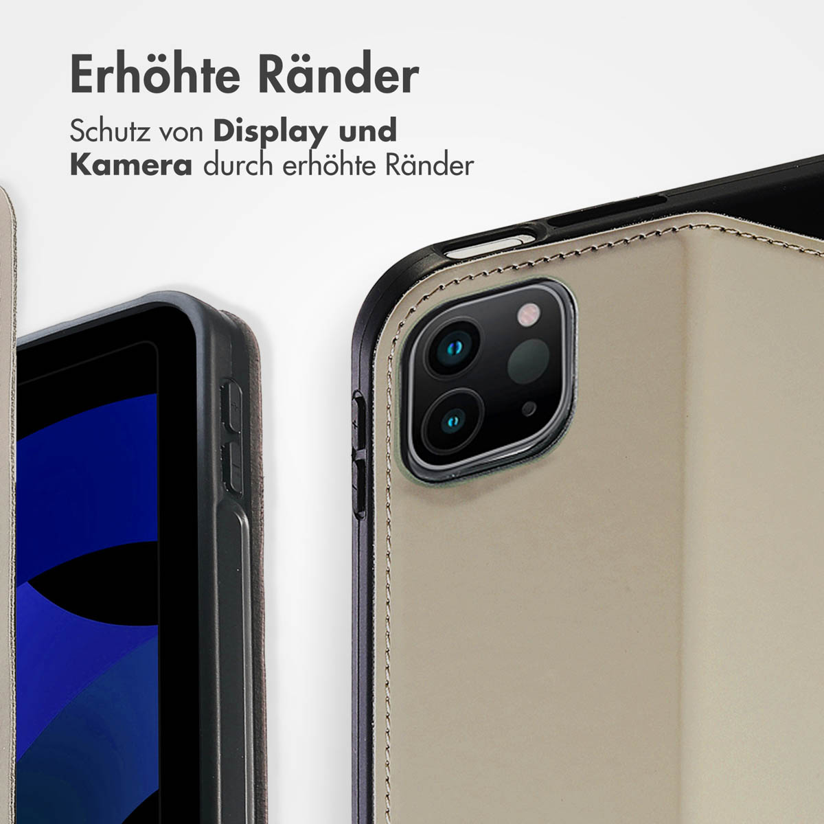 Accezz Classic Tablet Case Apple iPad Pro 11 (2018/2020/2021/2022) / Air 5 (2022) / Air 4 (2020) - Greige - Afbeelding 8