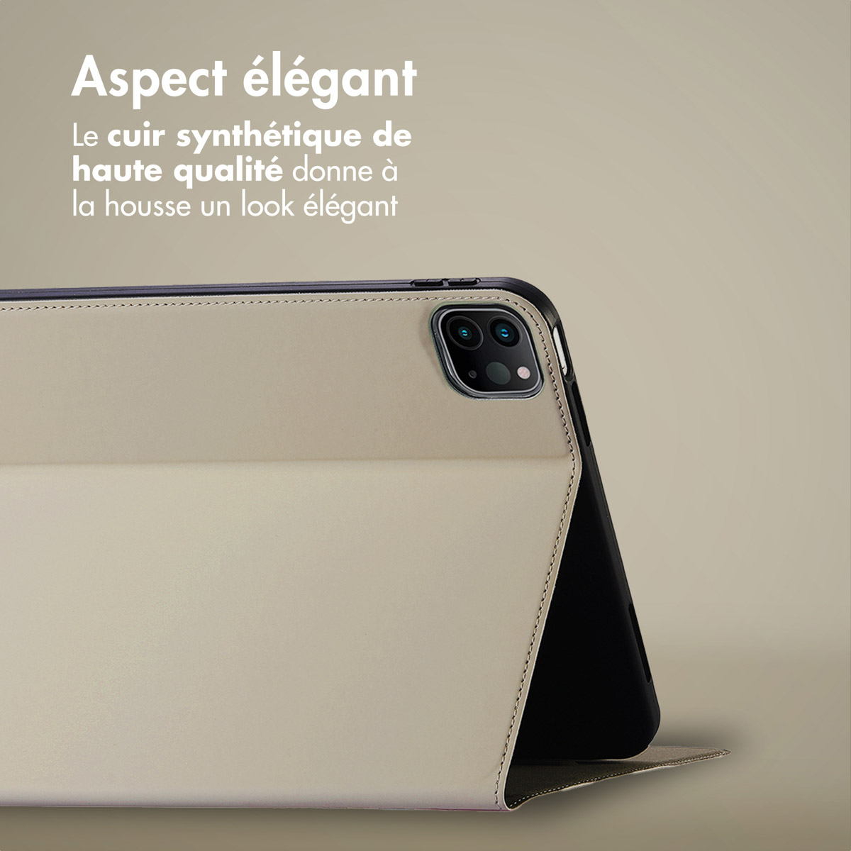 Accezz Classic Tablet Case Apple iPad Pro 11 (2018/2020/2021/2022) / Air 5 (2022) / Air 4 (2020) - Greige - Afbeelding 5