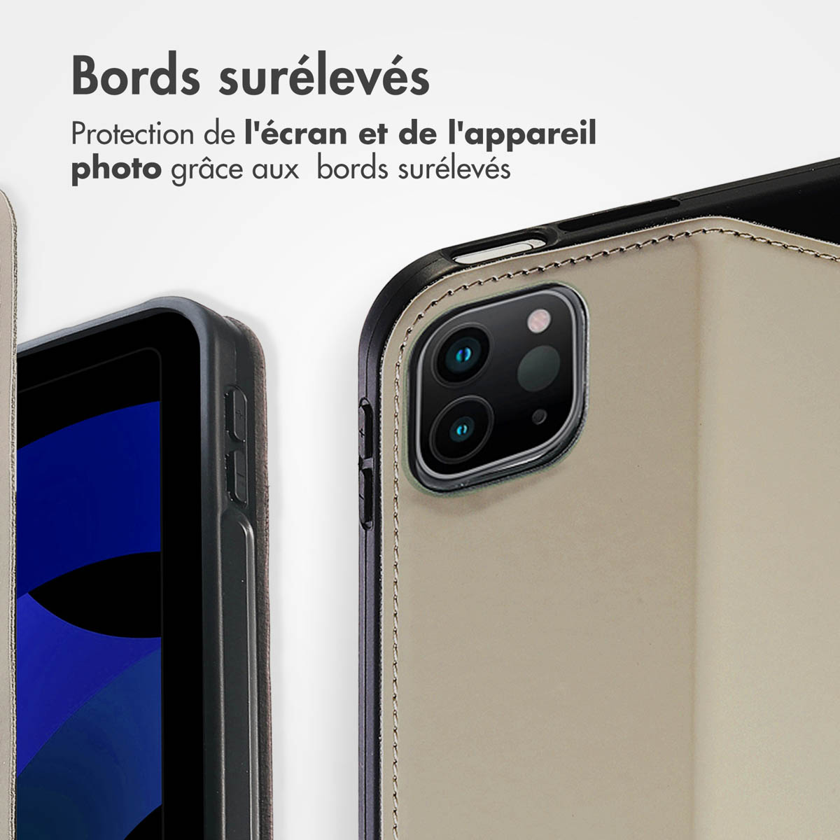 Accezz Classic Tablet Case Apple iPad Pro 11 (2018/2020/2021/2022) / Air 5 (2022) / Air 4 (2020) - Greige - Afbeelding 7