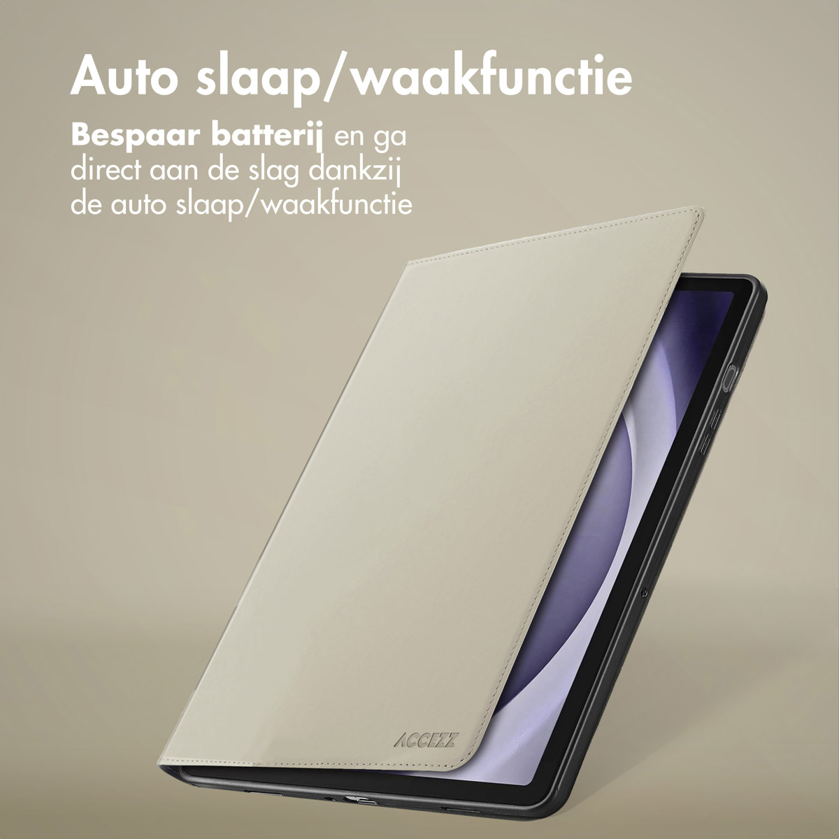Accezz Classic Tablet Case Samsung Galaxy Tab A9 Plus - Greige - Afbeelding 10