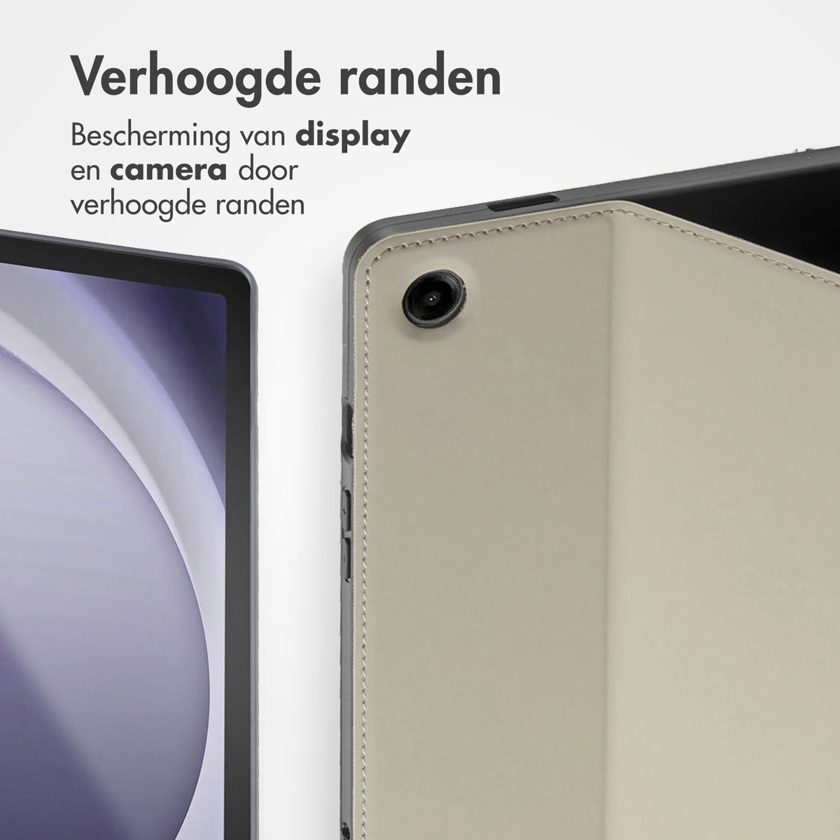 Accezz Classic Tablet Case Samsung Galaxy Tab A9 Plus - Greige - Afbeelding 8