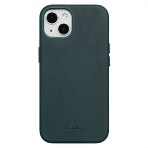 Accezz Vintage Leather Magsafe Backcover Apple iPhone 13 - Smokey Green
