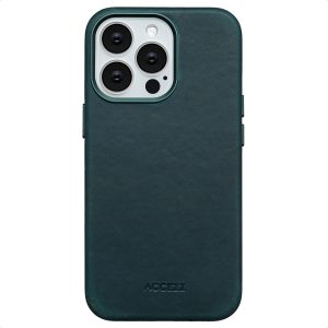 Accezz Vintage Leather Magsafe Backcover Apple iPhone 13 Pro - Smokey Green