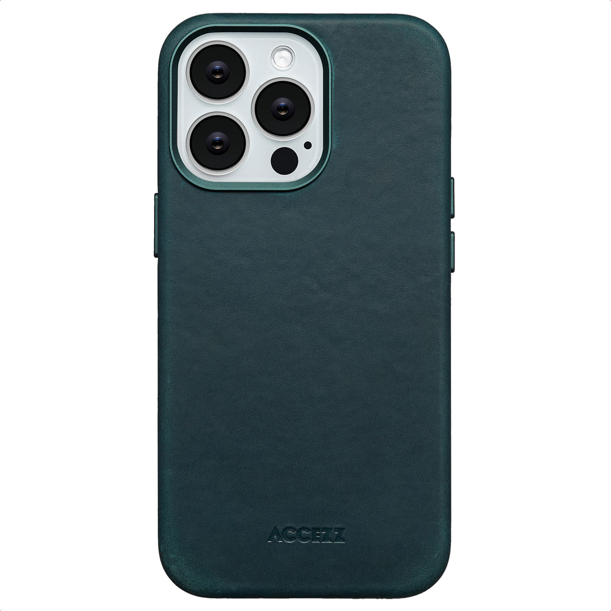 Accezz Vintage Leather Magsafe Backcover Apple iPhone 13 Pro – Smokey Green